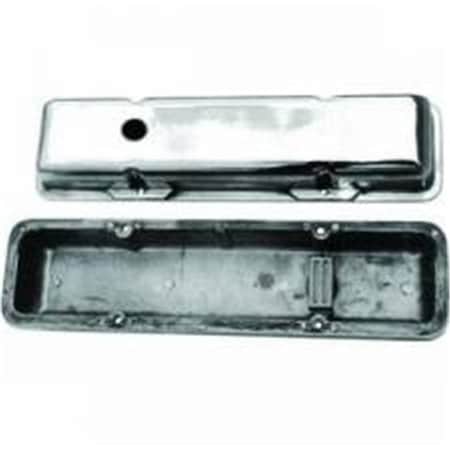 Racing Power Racing Power RPCR6131-2 Short Polished Aluminum Valve Covers for Small Block Chevy 1958-1986 Valve Covers RPCR6131-2